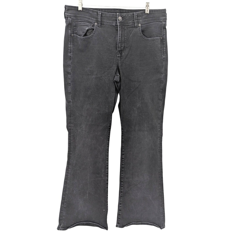 American Eagle Bootcut Jeans 18 Long 33 Inseam Black Stretch Flare